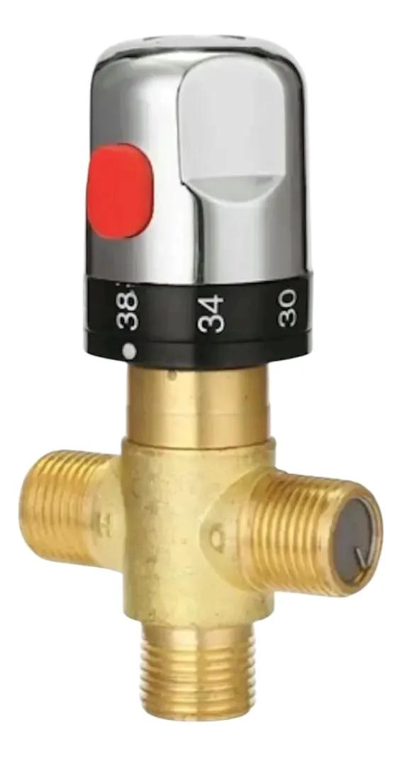 VALVULA MEZCLADORA TERMOSTATICA AJUSTABLE DE LATON PARA D - 1