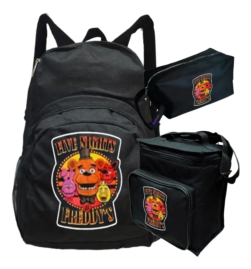 MOCHILA ESCOLAR 20L CON LONCHERA Y ESTUCHE FNAF - 1