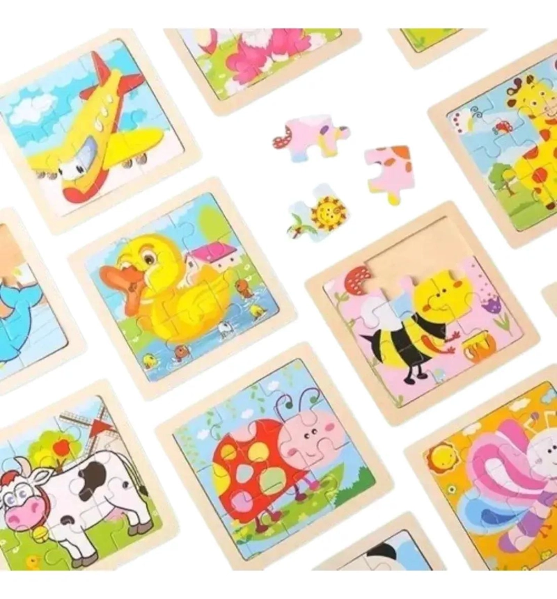 PACK 10 ROMPECABEZAS DE MADERA PARA NIÑOS - 2