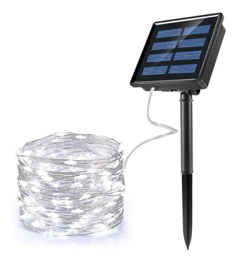 LAMPARA SOLAR TIRA LED 12M 100 LUCES PARA NAVIDAD - 1