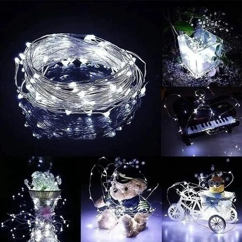 LAMPARA SOLAR TIRA LED 12M 100 LUCES PARA NAVIDAD - 5