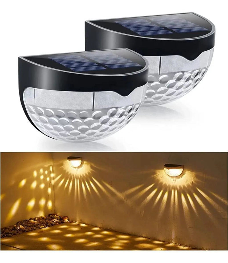 PACK 4 APLIQUES SOLARES 6 LED PARA EXTERIOR - 1