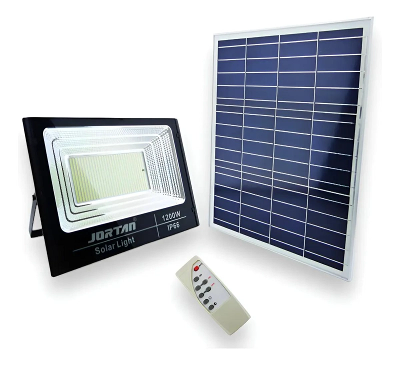 PROYECTOR LED SOLAR 1200W CON PANEL SOLAR - 1