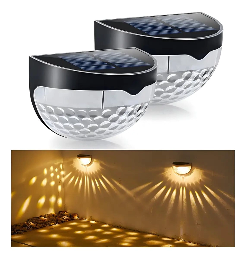 PACK 2 APLIQUES SOLARES 6 LED PARA EXTERIOR - 1