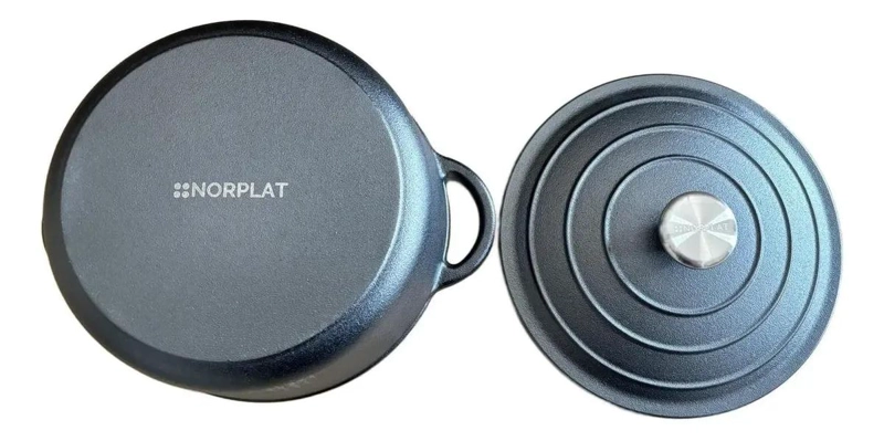 OLLA DE HIERRO FUNDIDO 24 CM 3.5 LTS PARA HORNO - 4