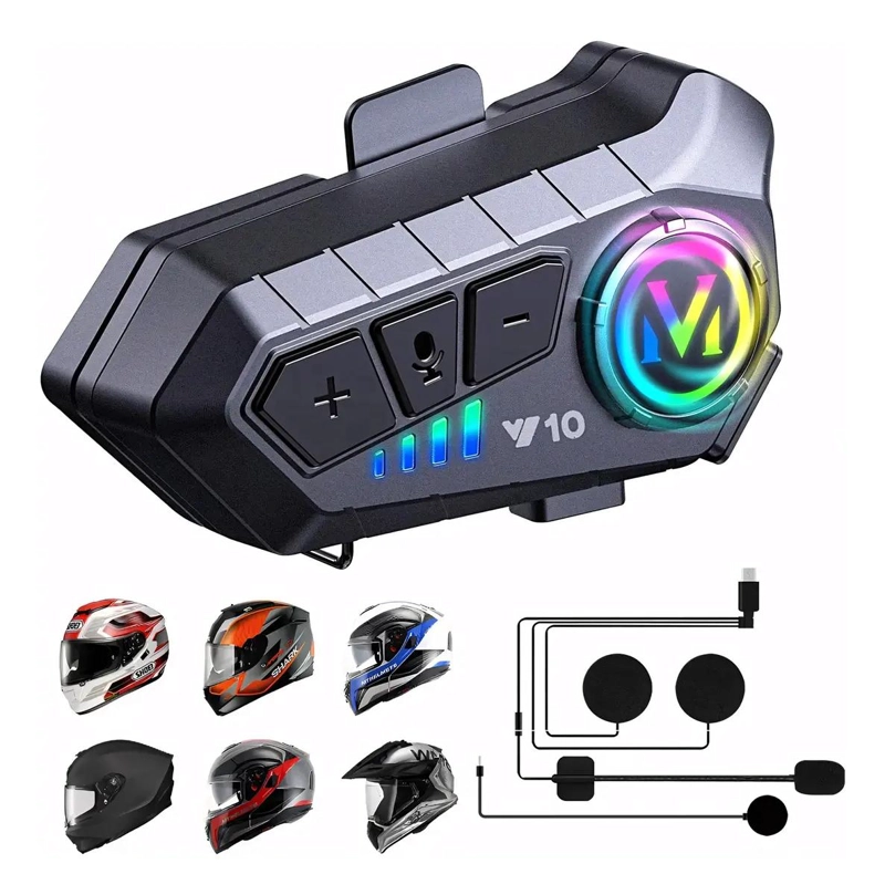 INTERCOMUNICADORES BLUETOOTH PARA CASCO DE MOTO Y12 - 1