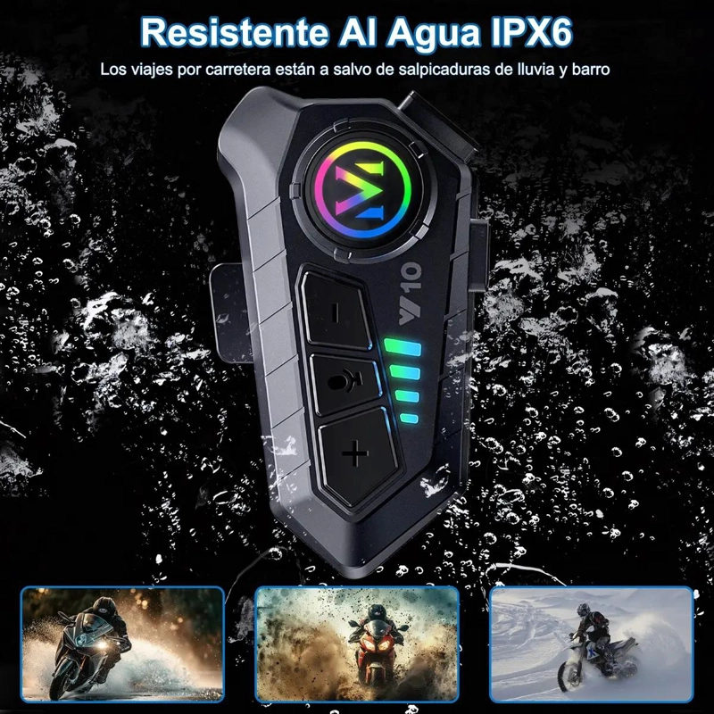 INTERCOMUNICADORES BLUETOOTH PARA CASCO DE MOTO Y12 - 3