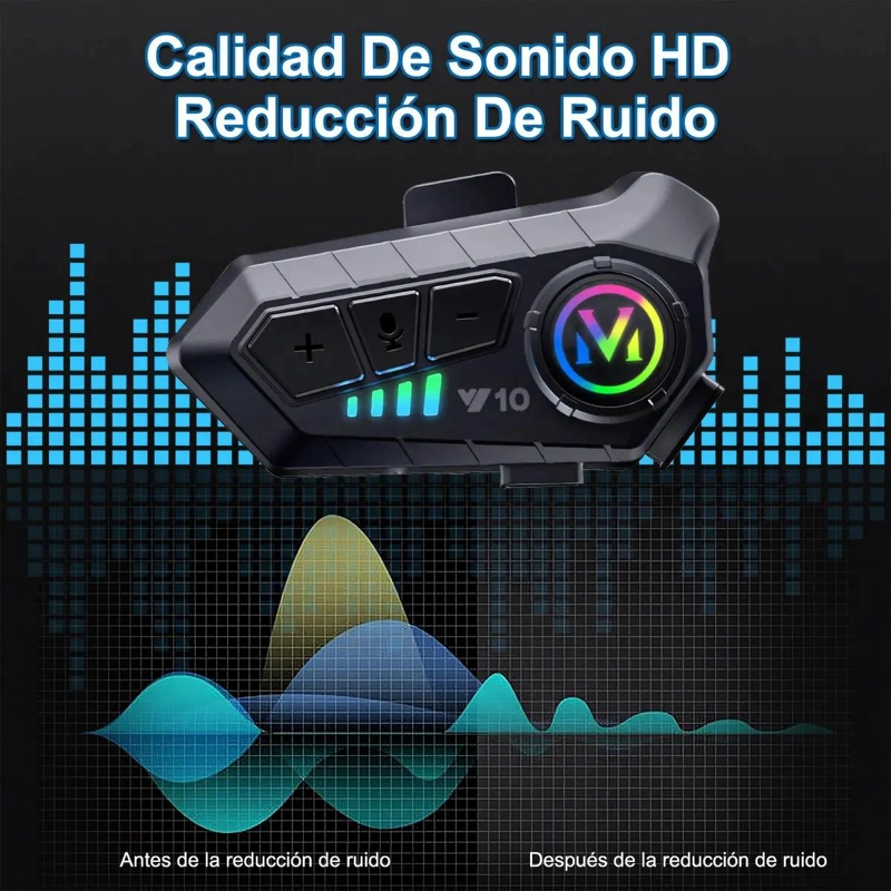 INTERCOMUNICADORES BLUETOOTH PARA CASCO DE MOTO Y12 - 5