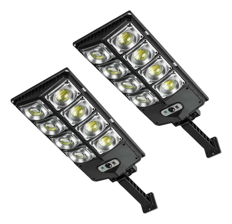 PACK 2 FOCOS LED SOLARES 200W CON SENSOR Y CONTROL - 1