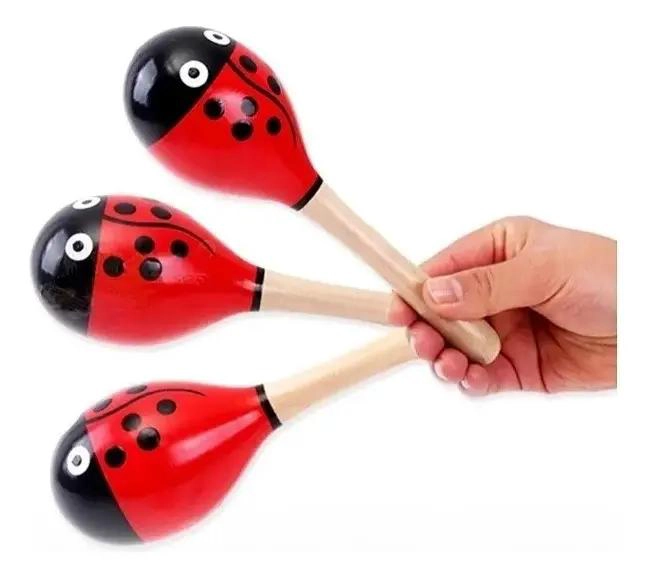 PACK 8 MARACAS DIDACTICAS DE MADERA PEQUEÑAS - 5