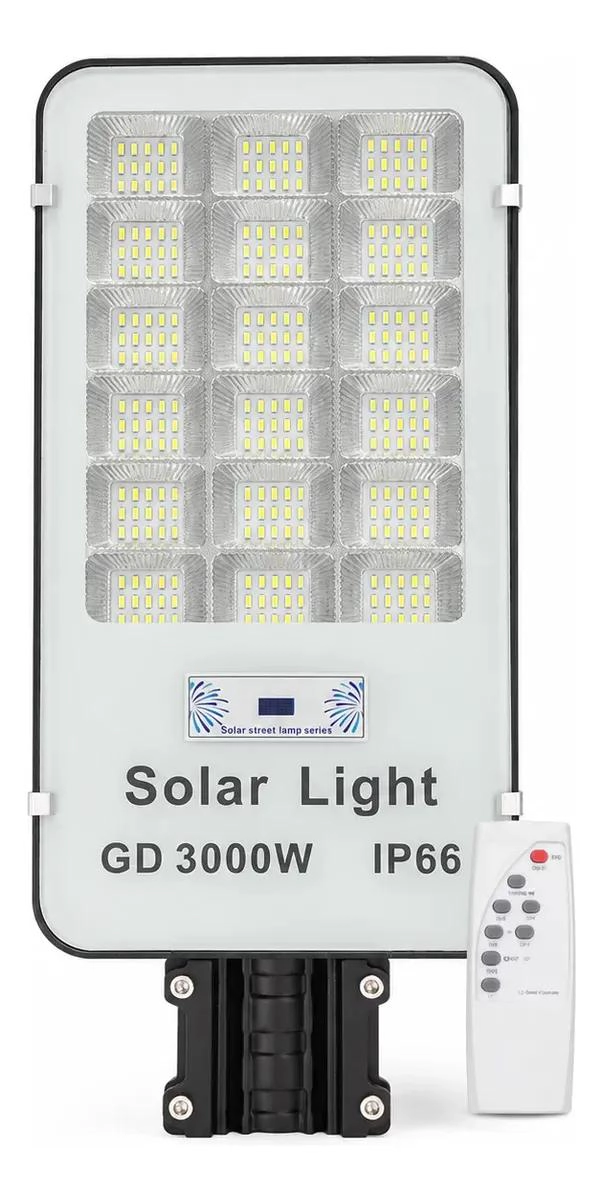 FOCO LED SOLAR EXTERIOR 3000W IP66 CON CONTROL REMOTO - 1