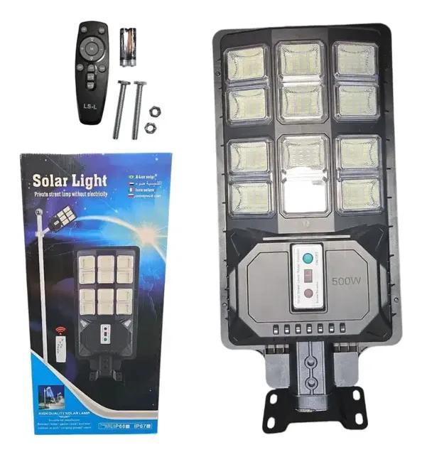 FOCO SOLAR 500W CON 666 LEDS Y CONTROL REMOTO - 1