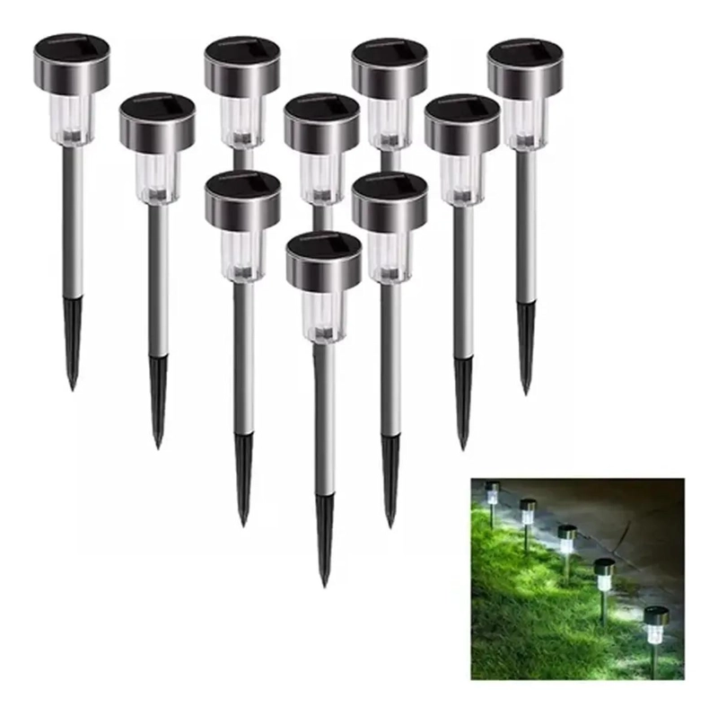 SET 10 ESTACAS LED SOLAR PARA JARDIN - 2