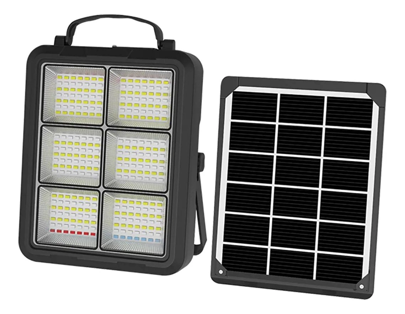 FOCO LED PORTATIL 400W CON PANEL SOLAR EXTRAIBLE - 1