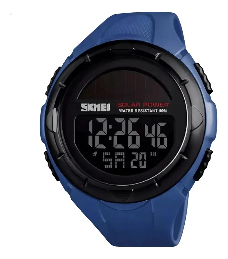 RELOJ DEPORTIVO CON CORREA AZUL Y FUNCIONES MULTIPLES - 1