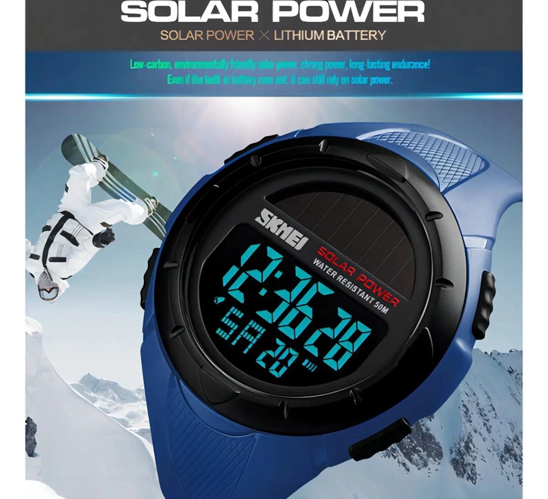 RELOJ DEPORTIVO CON CORREA AZUL Y FUNCIONES MULTIPLES - 2