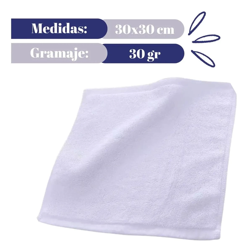 PACK 12 TOALLAS FACIALES 25X25 CM - 2