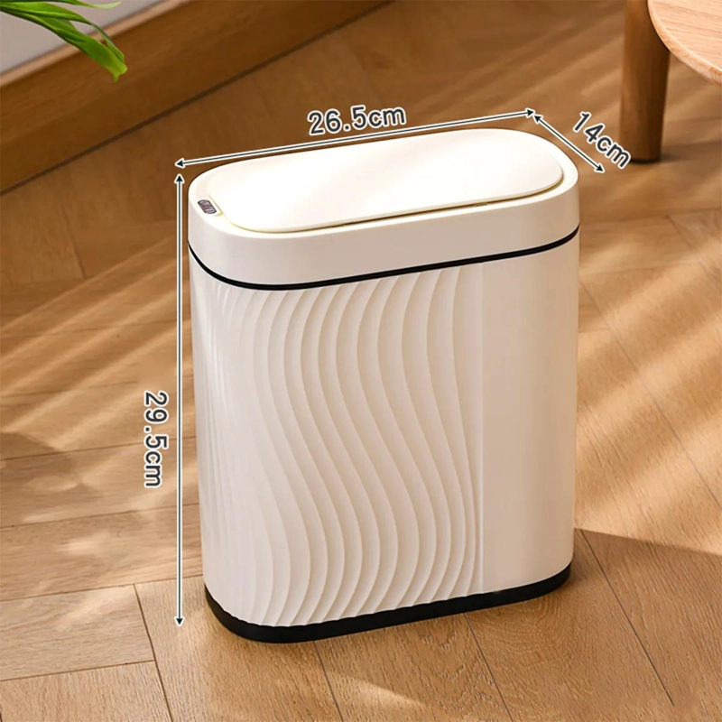 CUBO DE BASURA CON SENSOR Y CEPILLO INTEGRADO PARA BAÑO - 2