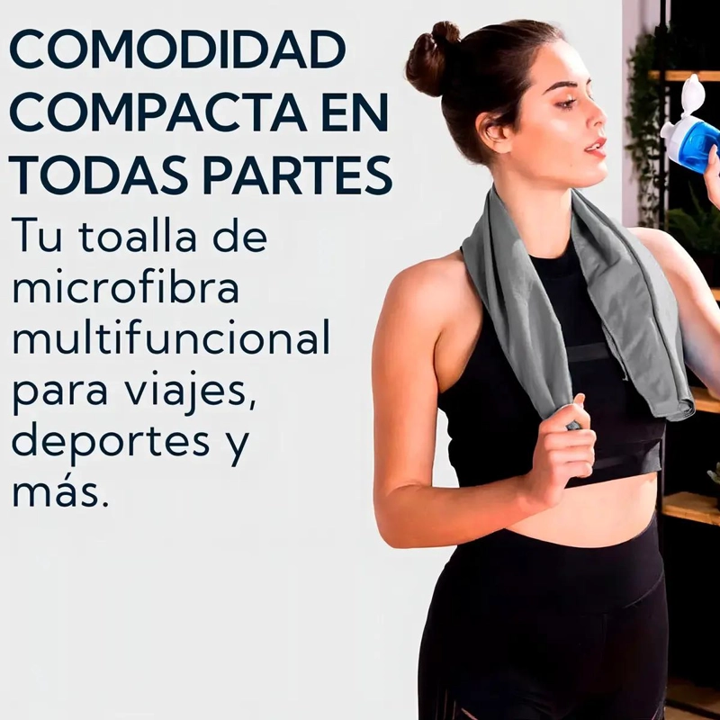 TOALLA DE MICROFIBRA PARA GIMNASIO Y VIAJE CON SECADO - 5