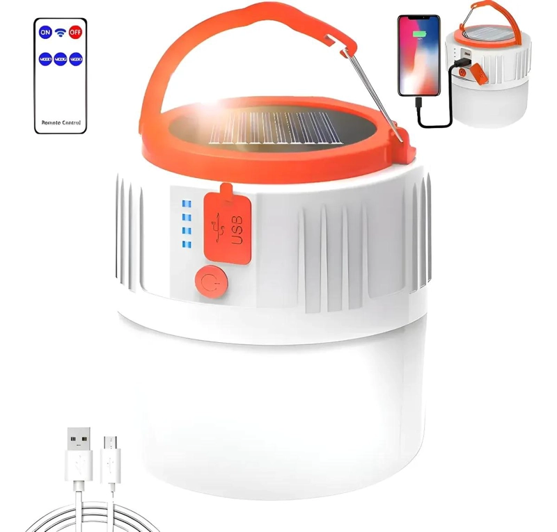 LAMPARA SOLAR LED RECARGABLE PARA EMERGENCIA - 1
