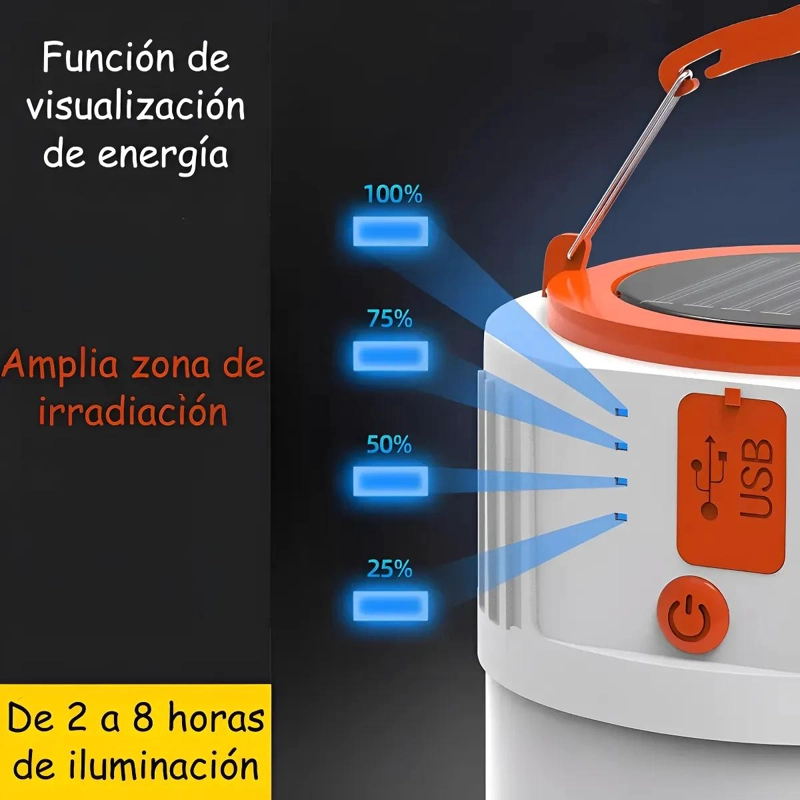 LAMPARA SOLAR LED RECARGABLE PARA EMERGENCIA - 3
