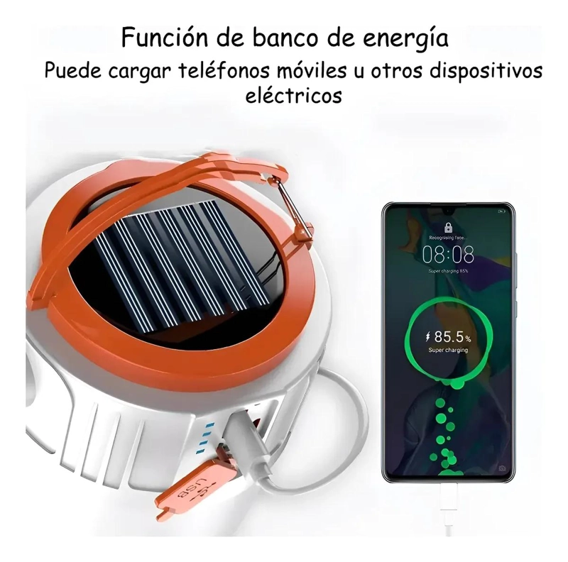 LAMPARA SOLAR LED RECARGABLE PARA EMERGENCIA - 4