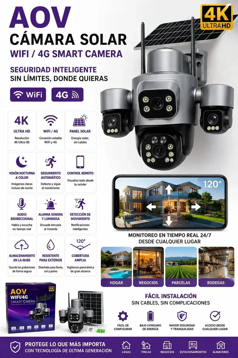 CAMARA SOLAR WIFI 4G SMART 4K ULTRA HD - 2