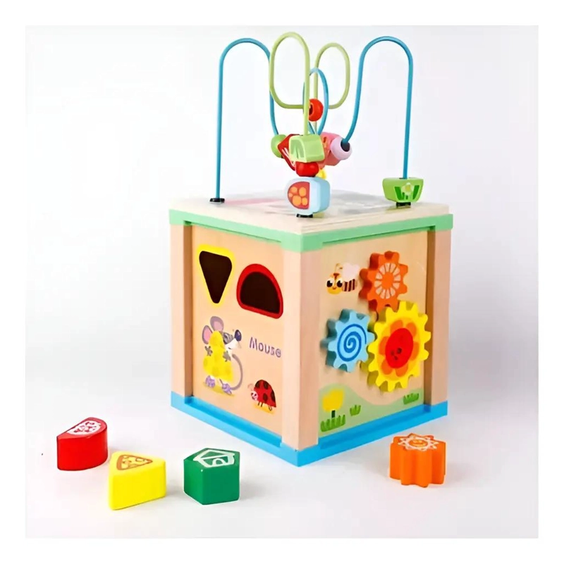 CAJA DIDACTICA DE MOTRICIDAD CON PIZARRA PARA NIÑOS - 1