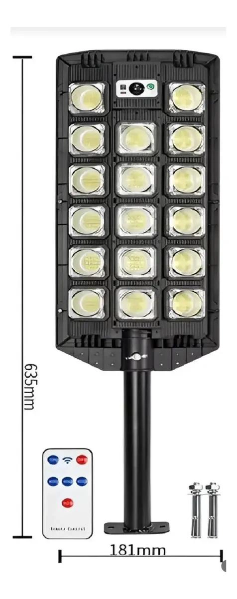 PACK 3 FOCOS SOLARES LED 1000W EXTERIOR IP65 CON SENSOR - 2
