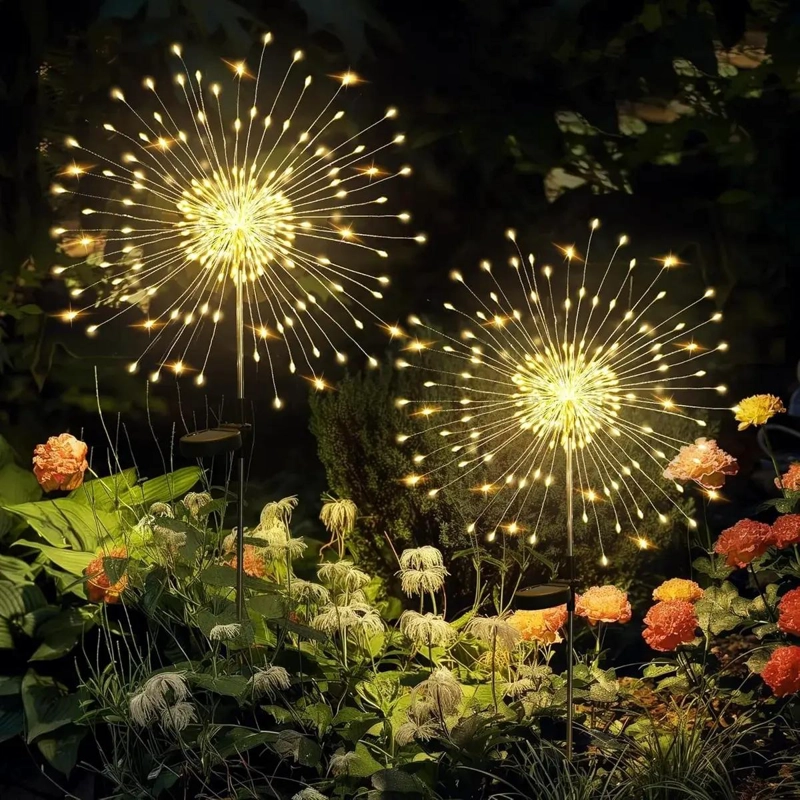 PACK 4 LUCES MICRO LED SOLARES JARDIN EFECTO FUEGO - 5
