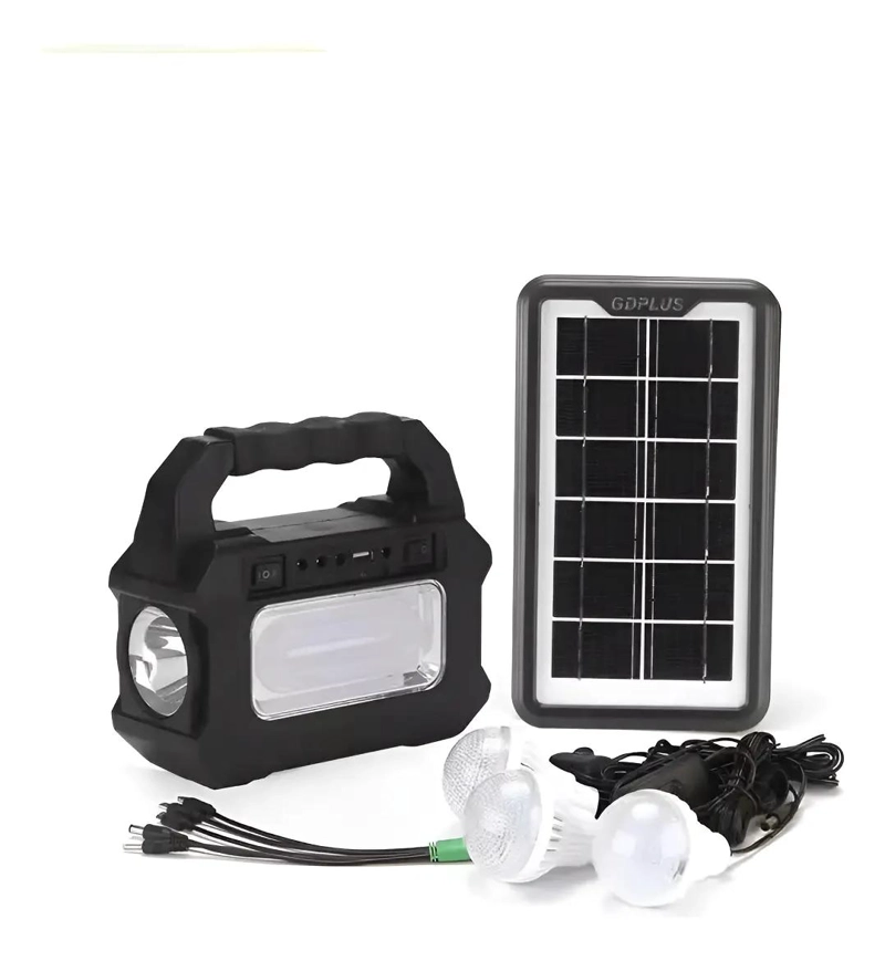 KIT SOLAR DE EMERGENCIA PARA CAMPING CON AMPOLLETAS 220V - 1