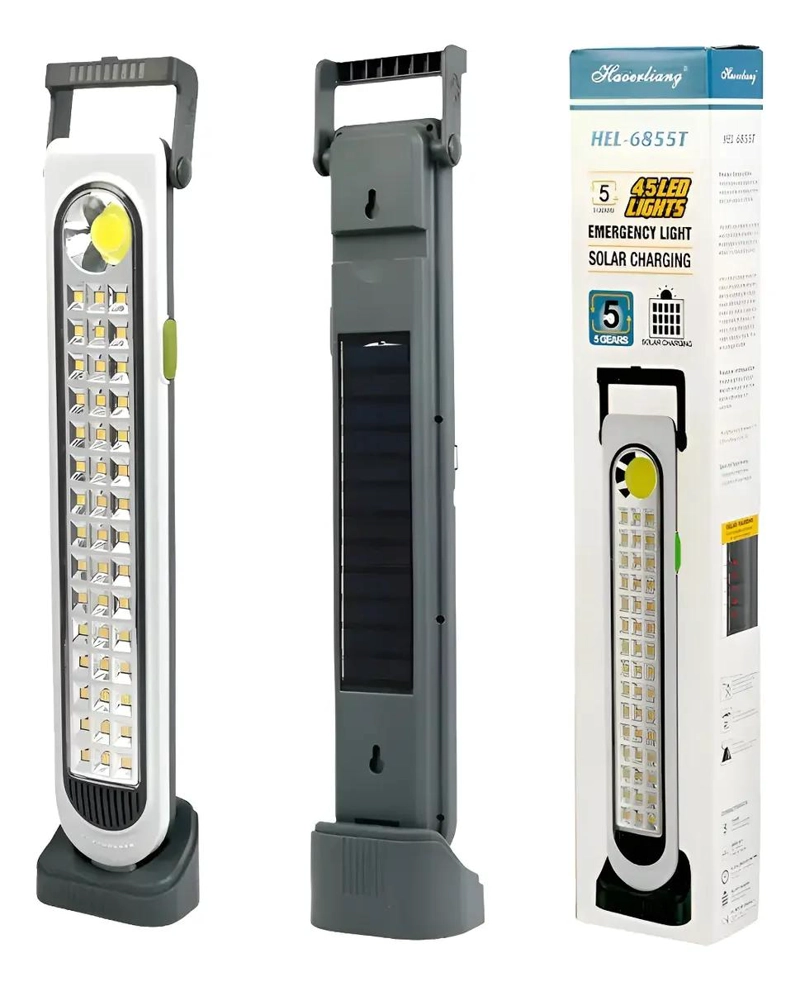 LAMPARA DE LUZ EMERGENCIA RECARGABLE 45 LED CON FOCO USB - 1