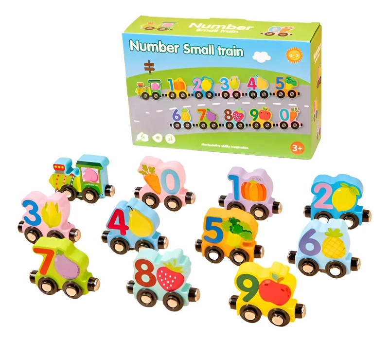 JUEGO DE TREN CON AUTOS MAGNE TICOS EDUCATIVO MONTESSORI - 1