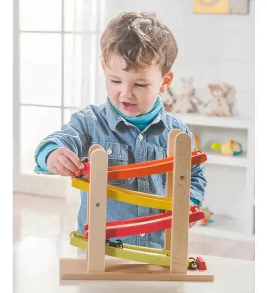 AUTOPISTA DE MADERA DIDACTICA PARA NIÑOS - 3