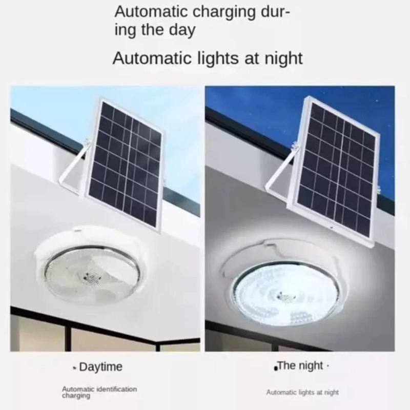 LAMPARA PLAFON REDONDA SOLAR 100W BLANCO FRIO - 2