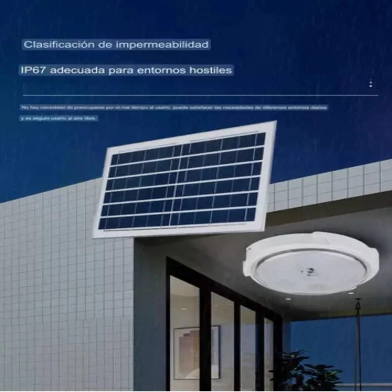 LAMPARA PLAFON REDONDA SOLAR 100W BLANCO FRIO - 5