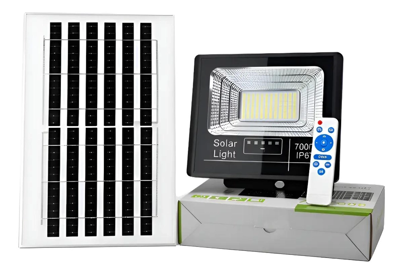 FOCO SOLAR 700W CON PANEL Y CONTROL REMOTO IP67 - 1