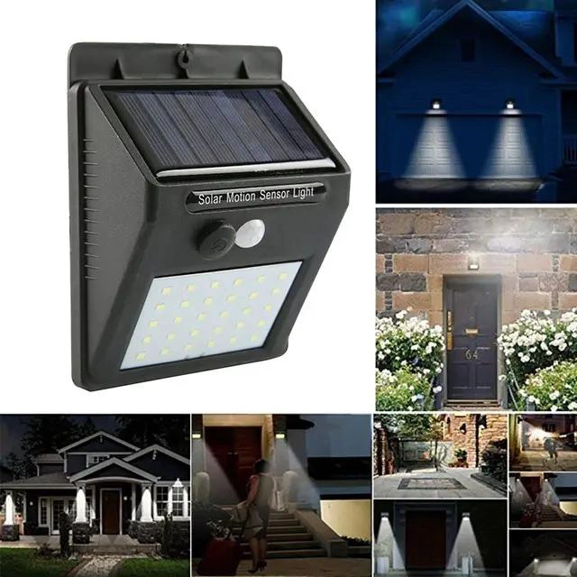PACK 9 FOCOS LED SOLARES CON SENSOR PARA EXTERIOR - 3