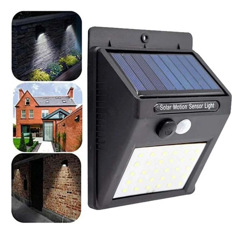 PACK 9 FOCOS LED SOLARES CON SENSOR PARA EXTERIOR - 5