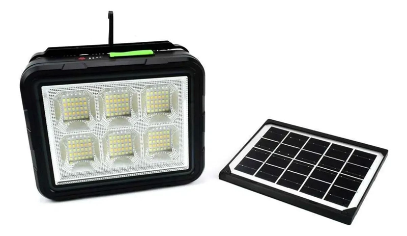 LAMPARA DE EMERGENCIA RECARGABLE CON FOCO SOLAR - 1