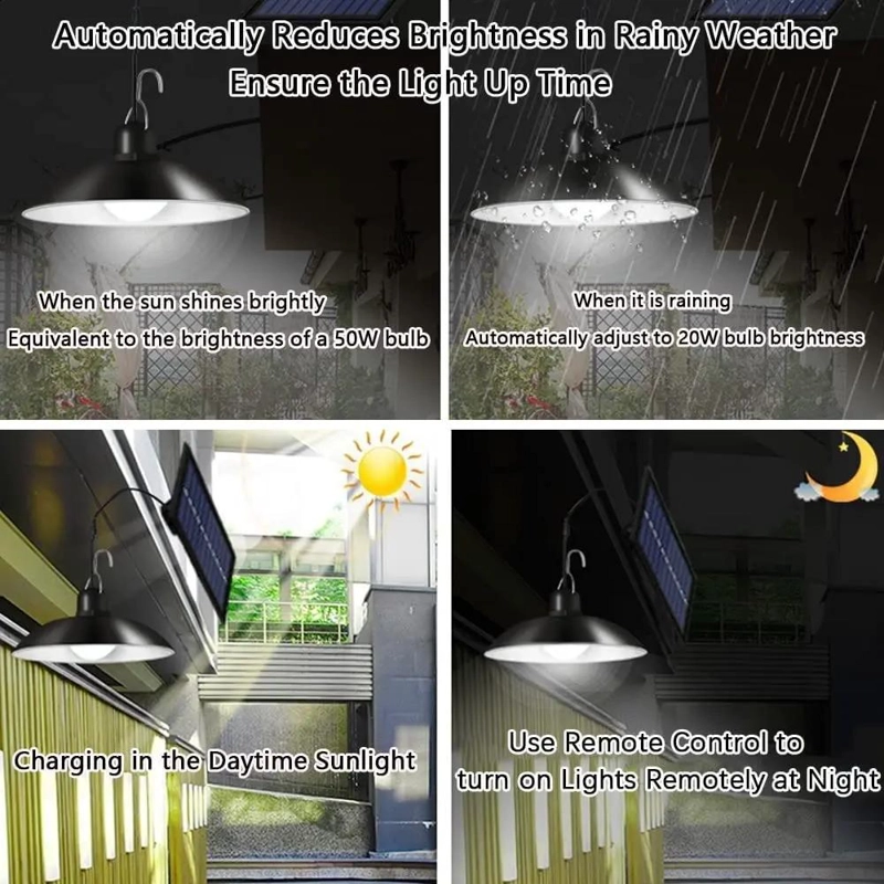 LAMPARA SOLAR DOBLE COLGANTE 240W CON CONTROL REMOTO - 4