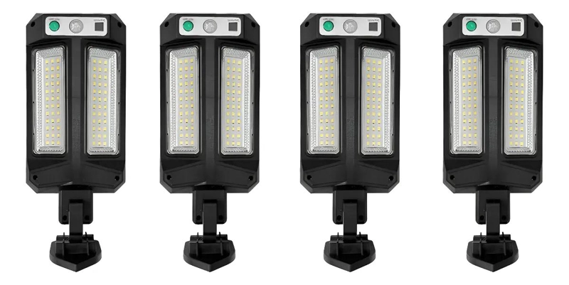 4 FOCOS MINI SOLAR PARA PARED CON SENSOR - 1
