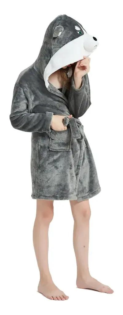 BATA DE BAÑO CON CAPUCHA PARA NIÑOS Y NIÑAS - 4