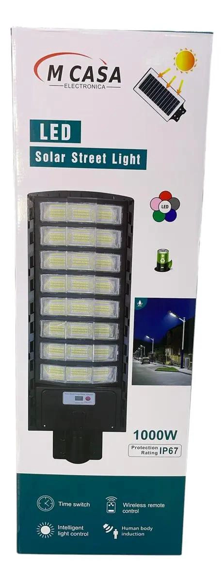 REFLECTOR SOLAR LED 1000W CON SENSOR DE MOVIMIENTO IP67 - 2