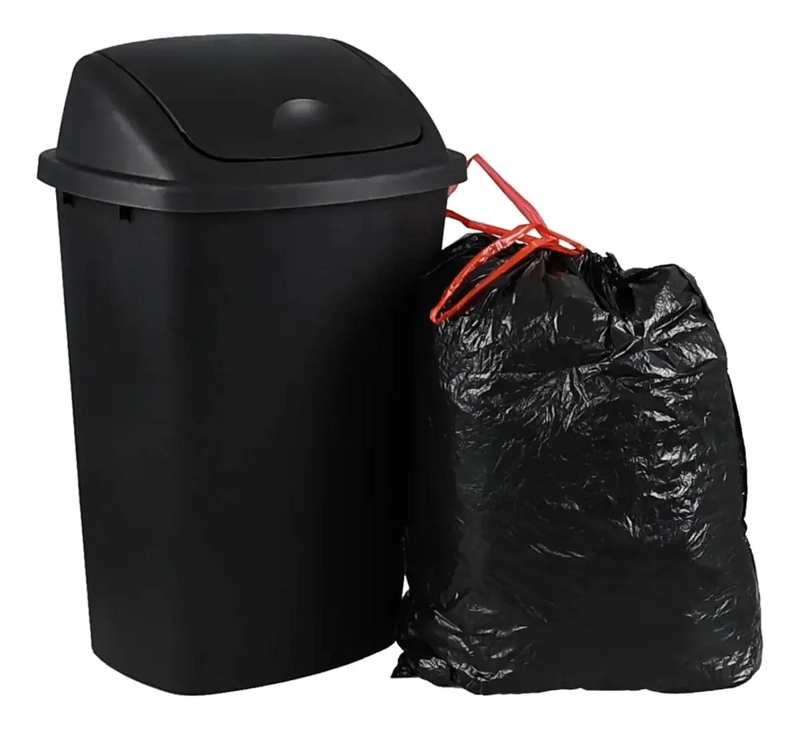 BASURERO PLASTICO 30 LITROS CON TAPA VAIVE N - 1