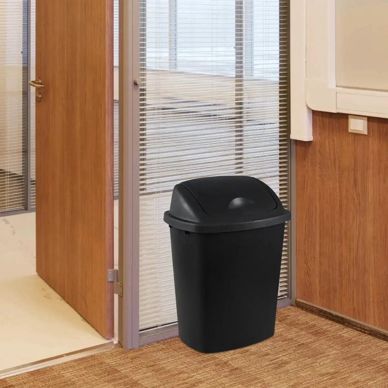 BASURERO PLASTICO 30 LITROS CON TAPA VAIVE N - 5