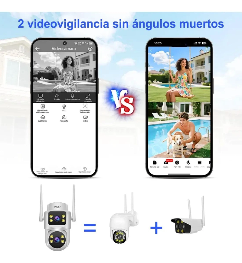 CAMARA DE SEGURIDAD SOLAR WIFI 10MP CON DOBLE LENTE Y DUO - 3