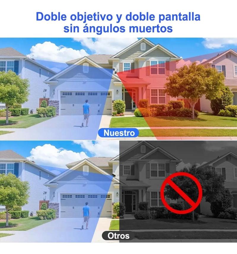 CAMARA DE SEGURIDAD SOLAR WIFI 10MP CON DOBLE LENTE Y DUO - 5