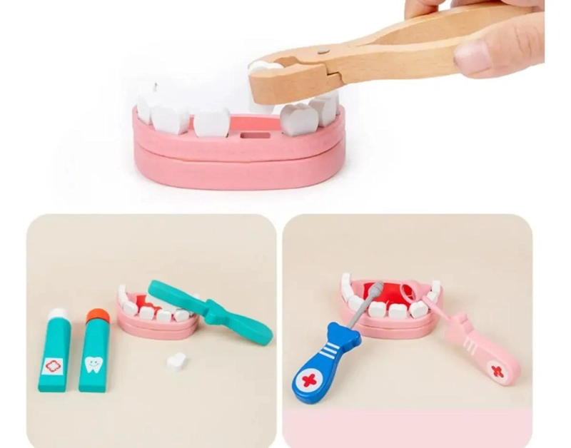 SET JUEGO DE ROLES DOCTOR Y DENTISTA DE MADERA - 5