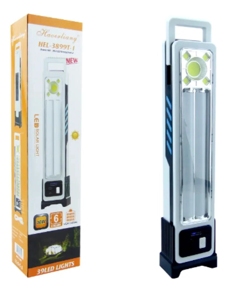 LAMPARA LED RECARGABLE 30W CON CARGA USB Y SOLAR - 4